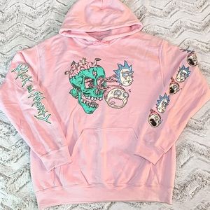 Rick & Morty Pink Graphic Hoodie